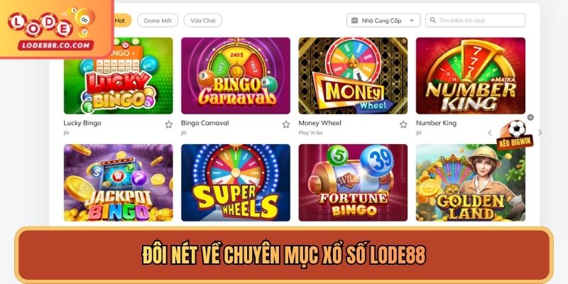 Hệ thống xổ số Lode88 uy tín