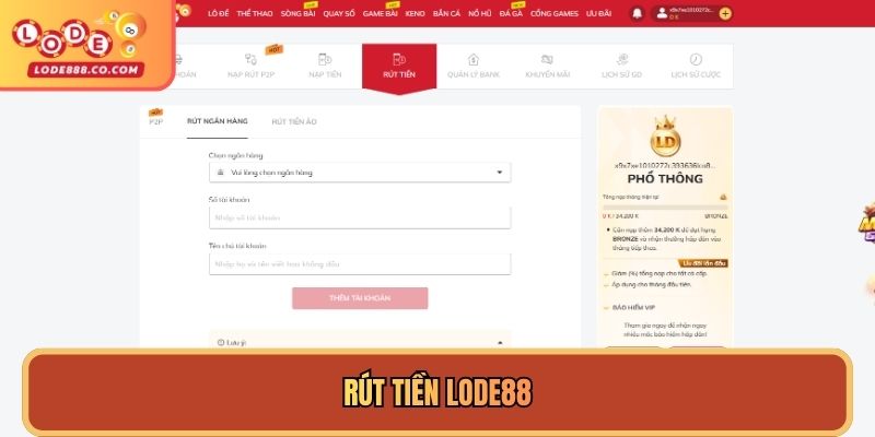 Rút Tiền Lode88